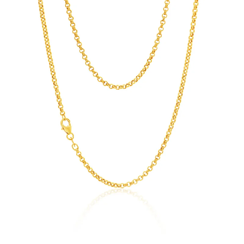 9ct Exquisite Yellow Gold Silver Filled Belcher Chain