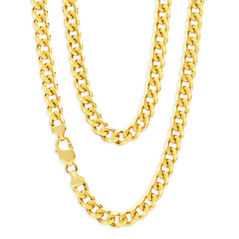 9ct Yellow Solid Gold 60cm 200 Gauge Curb Chain