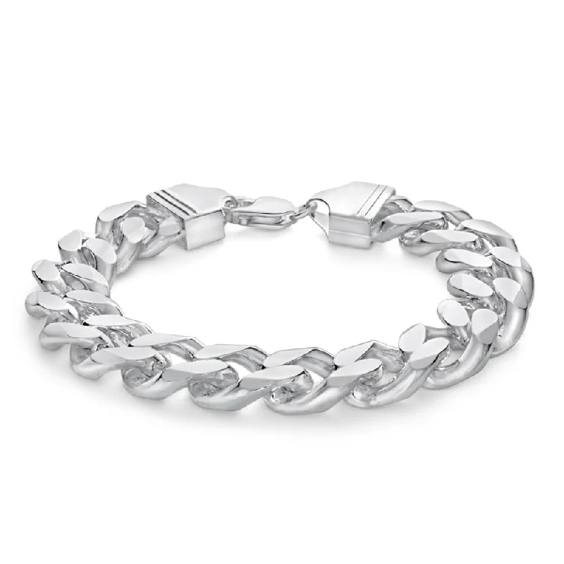 Sterling Silver 23cm 400 Gauge Curb Bracelet