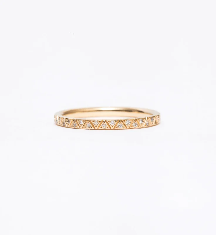 Geometric Pattern Eternity Band